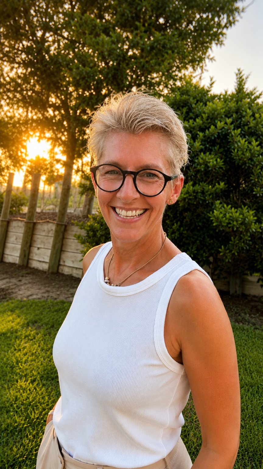Tanja Brockhoff im warmen Abendlicht