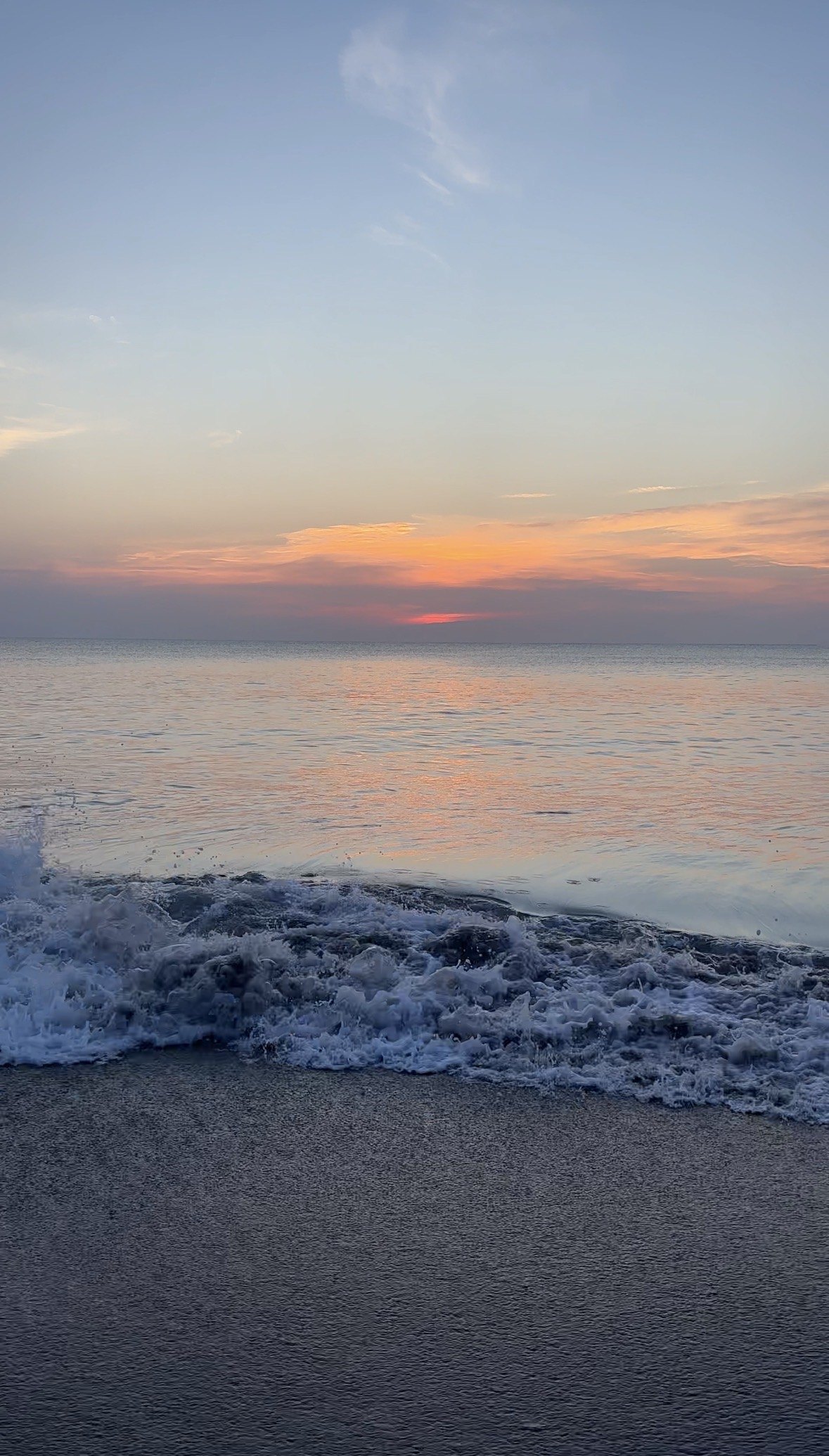 Meer und Brandung im Abendlicht